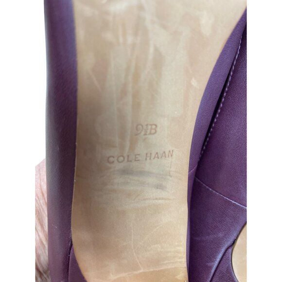 Cole Haan Womens Burgundy Leather Suede 4" Heels Size 9. 5B SKU 9102 - Picture 5 of 14